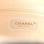 Canvas Pearl Deauville Drawstring Bucket Bag Ecru Beige