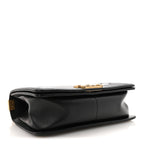 Lambskin Chevron Quilted Medium Boy Flap Black