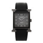 Titanium Barenia 30mm Heure H Hour Quartz Watch Noir