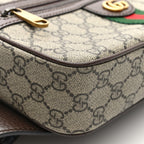 Soft GG Supreme Monogram Medium Ophidia Belt Bag Dark Brown