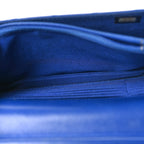 Lambskin Quilted Square Wallet On Chain WOC Blue