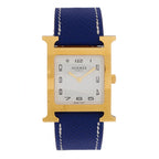 Stainless Steel Epsom 26mm Heure H Hour Quartz Watch Bleu Electrique