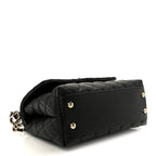 Caviar Quilted Mini Coco Handle Flap Black