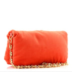 Velvet Mini Goya Puffer Bag Orange