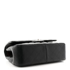 Lambskin Quilted Jumbo Double Flap Black