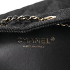 Denim Quilted Mini Chanel 25 Handbag Dark Blue