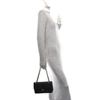 Lambskin Quilted Small Double Flap Black