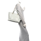 Calfskin Small Deauville Tote Light Grey