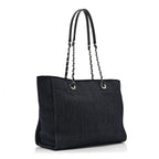 Denim Small Deauville Tote Blue Orange