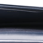 Lambskin Quilted Wallet On Chain WOC Navy