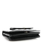 Caviar Quilted Pocket Clutch With Chain WOC Black