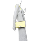 Caviar Quilted Medium Boy Flap Yellow
