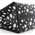 Monogram Kusama Dots Onthego MM Black White