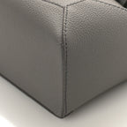 Soft Grained Calfskin Mini Puzzle Edge Bag Gunmetal