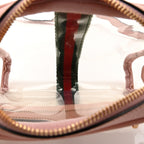Vinyl Web Mini Ophidia Transparent Shoulder Bag Perfect Pink