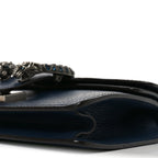 Dollar Calfskin Crystal Mini Dionysus Shoulder Bag Blue Agata Montana Sapphire