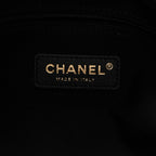 Suede Calfskin Shiny Lambskin Quilted Small Coco Base Shopping Bag Beige Black