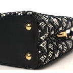 Calfskin Since 1854 Embroidered Capucines PM Black