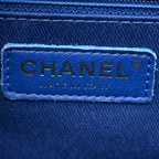 Caviar Quilted Small Business Affinity Flap Dark Blue