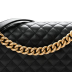 Caviar Quilted New Medium Boy Flap Black