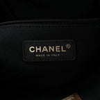 Suede Calfskin Shiny Lambskin Quilted Small Coco Base Shopping Bag Beige Black