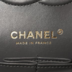 Lambskin Quilted Medium Double Flap Grey