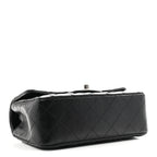 Lambskin Quilted Mini Rectangular Flap Black