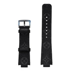 Stainless Steel Rubber 39mm Tambour Slim Rainbow Quartz Watch Black
