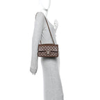 Lambskin Quilted Small Double Flap Brown