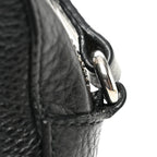 Pebbled Calfskin Studded Small Soho Disco Bag Black