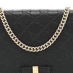 Guccissima Signature Bowy Chain Wallet Black