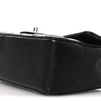 Lambskin Quilted Mini Rectangular Flap Black