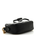 Calfskin Matelasse Mini GG Marmont Chain Shoulder Bag Black