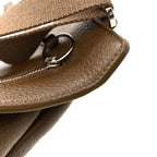 Grained Calfskin Large Slouchy Banana Bag Brunette
