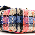 Tweed Quilted Mini Rectangular Flap Blue Orange Pink