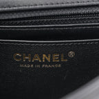 Lambskin Quilted Mini Rectangular Flap Black