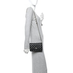 Caviar Quilted Miss Coco Wallet On Chain WOC Black