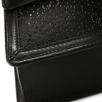 Satin Crystal GG Monogram Mini Dionysus Top Handle Bag Black
