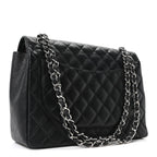 Caviar Quilted Maxi Double Flap Black