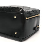 Lambskin Quilted Medium Trendy CC Bowling Bag Black