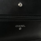 Lambskin Quilted Wallet On Chain WOC Black