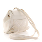 Caviar Quilted Mini Business Affinity Backpack White