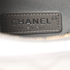 Aged Calfskin Chevron Quilted Small Gabrielle Hobo Grey