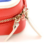 Caviar Quilted Small CC Filigree Vanity Case Blue White Red