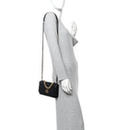 Lambskin Quilted Chanel 19 Wallet On Chain WOC Black