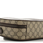 GG Supreme Monogram Web Small Ophidia Top Handle Shoulder Bag Brown