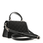 Satin Crystal GG Monogram Mini Dionysus Top Handle Bag Black