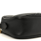 Calfskin Matelasse Small GG Marmont Chain Shoulder Bag Black