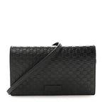 Microguccissima Crossbody Wallet Black