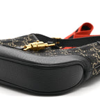 Jacquard Denim GG Monogram Small Jackie 1961 Hobo Black Ivory